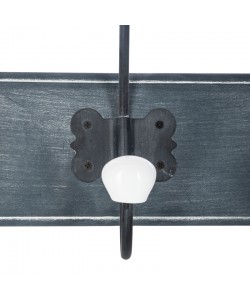 Κρεμάστρα Holden pakoworld mdf σε αντικέ μαύρη απόχρωση 19.5x9x60.5εκ