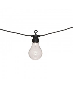 Διακοσμητική γιρλάντα με 10 led φωτάκια Karivan pakoworld σε μαύρη απόχρωση 490x12x6εκ