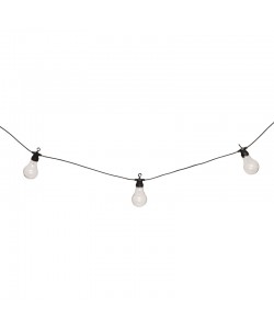 Διακοσμητική γιρλάντα με 10 led φωτάκια Karivan pakoworld σε μαύρη απόχρωση 490x12x6εκ