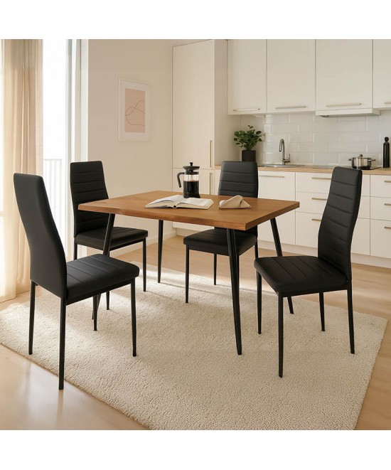 Τραπεζαρία Neve-Parker pakoworld σετ 5τμχ 120x80x75εκ Τραπεζαρία Neve-Parker pakoworld σετ 5τμχ 120x80x75εκ