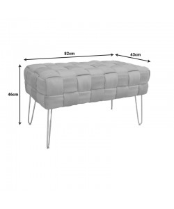 Σκαμπό Wenzo pakoworld βελούδο σε μαύρη απόχρωση 82x43x46εκ