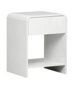 Κομοδίνο Zeplen pakoworld MDF σε λευκή απόχρωση 40x40x53εκ