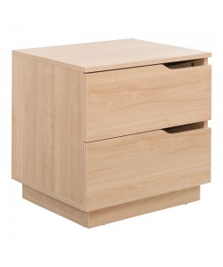 Κομοδίνο Verena I pakoworld σε φυσική απόχρωση 48x40x48εκ