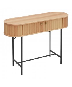 Κονσόλα Zeplen pakoworld MDF-μέταλλο σε oak απόχρωση 100x35x75εκ