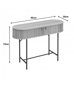 Κονσόλα Zeplen pakoworld MDF-μέταλλο σε oak απόχρωση 100x35x75εκ Κονσόλα Zeplen pakoworld MDF-μέταλλο σε oak απόχρωση 100x35x75εκ