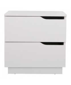 Κομοδίνο Verena I pakoworld σε λευκή απόχρωση 48x40x48εκ