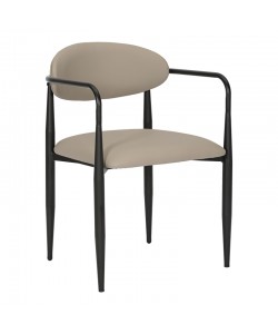 Πολυθρόνα Kalone pakoworld pu σε γκρι-μπεζ απόχρωση 56x55x78εκ