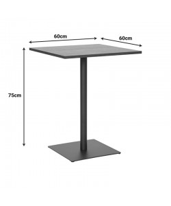 Τραπέζι Nerobian pakoworld mdf σε sonoma απόχρωση 60x60x75εκ