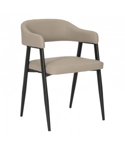 Πολυθρόνα Sezan pakoworld pu σε γκρι-μπεζ απόχρωση 56x55x78εκ