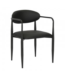 Πολυθρόνα Kalone pakoworld pu σε μαύρη απόχρωση 56x55x78εκ