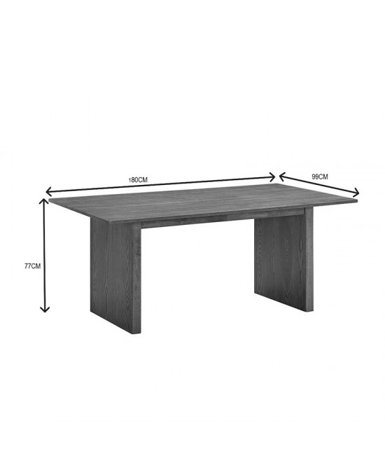 Τραπέζι Eleganza pakoworld mdf σε καρυδί απόχρωση 180x99x75.8εκ