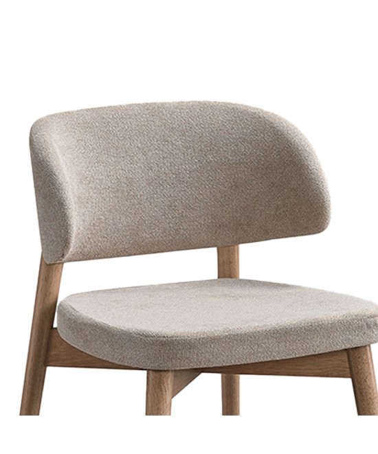 Καρέκλα Siena pakoworld rubberwood σε φυσική-εκρού απόχρωση 48x50x81εκ