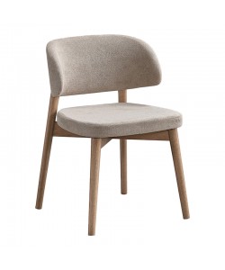 Καρέκλα Siena pakoworld rubberwood σε φυσική-εκρού απόχρωση 48x50x81εκ