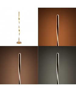 Φωτιστικό δαπέδου Pelepho pakoworld led μέταλλο σε χρυσή απόχρωση Φ20x130εκ