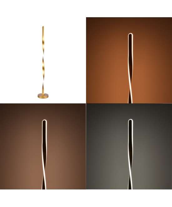 Φωτιστικό δαπέδου Pelepho pakoworld led μέταλλο σε χρυσή απόχρωση Φ20x130εκ