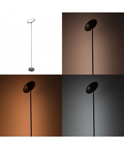 Φωτιστικό δαπέδου Rita pakoworld led μέταλλο σε μαύρη απόχρωση Φ25x160εκ