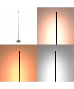 Φωτιστικό δαπέδου Topelia pakoworld led μέταλλο σε μαύρη απόχρωση Φ20x140εκ