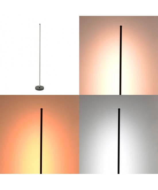 Φωτιστικό δαπέδου Topelia pakoworld led μέταλλο σε μαύρη απόχρωση Φ20x140εκ