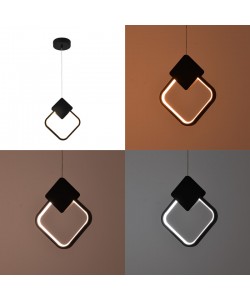 Φωτιστικό οροφής led Gardio I pakoworld μέταλλο σε μαύρη απόχρωση 23x2x23εκ