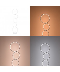 Φωτιστικό δαπέδου Chemal pakoworld led μέταλλο σε λευκή απόχρωση Φ30x130εκ