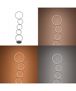 Φωτιστικό δαπέδου Chemal pakoworld led μέταλλο σε μαύρη απόχρωση Φ30x130εκ