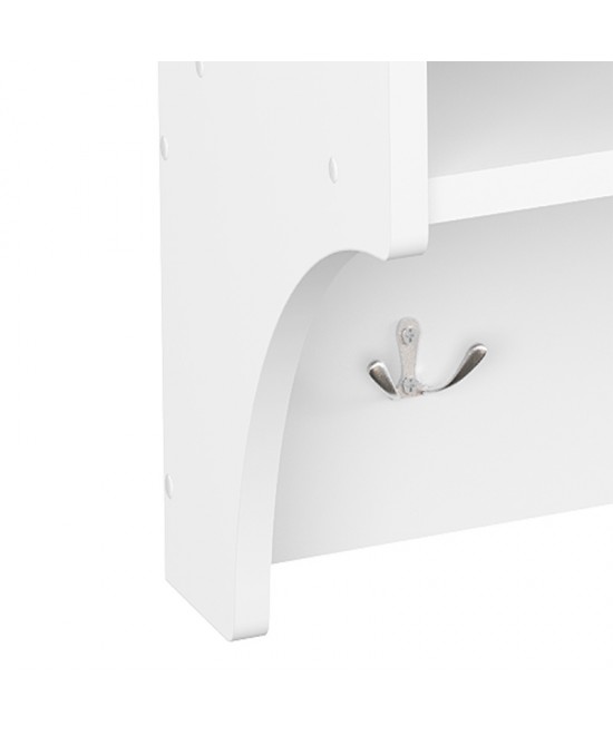 Κρεμάστρα Crosta pakoworld σε λευκή απόχρωση 80x28x40εκ