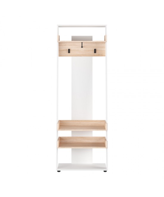 Έπιπλο εισόδου Sciove pakoworld σε λευκή-φυσική απόχρωση 70x40x200εκ