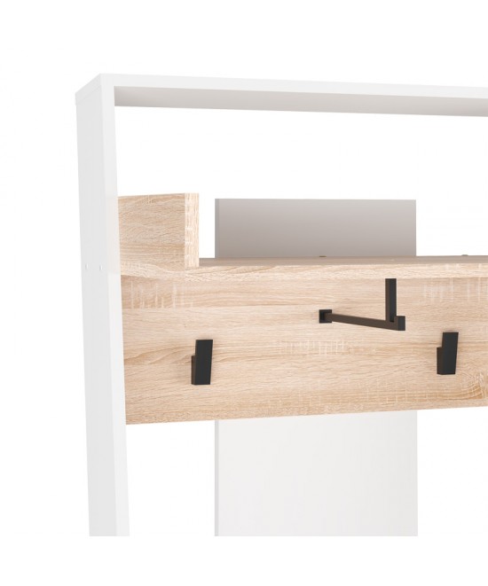 Έπιπλο εισόδου Sciove pakoworld σε λευκή-φυσική απόχρωση 70x40x200εκ