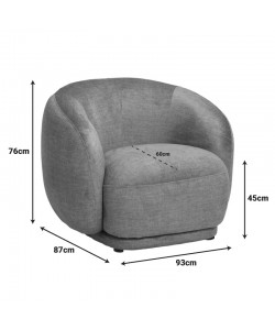 Πολυθρόνα Freya pakoworld ύφασμα σε λαδί απόχρωση 93x87x76εκ