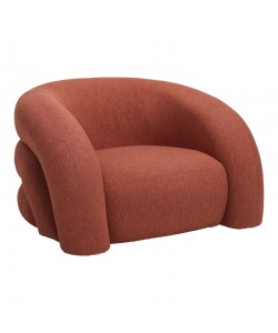 Πολυθρόνα Lexy pakoworld ύφασμα σε κεραμιδί απόχρωση 100x89.5x60εκ