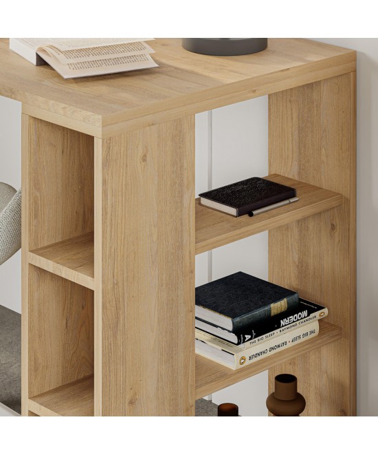 Γραφείο Colmar pakoworld σε oak απόχρωση 140x60x75εκ