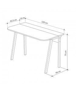 Γραφείο Malia pakoworld σε λευκή-φυσική απόχρωση 120x60.5x75εκ
