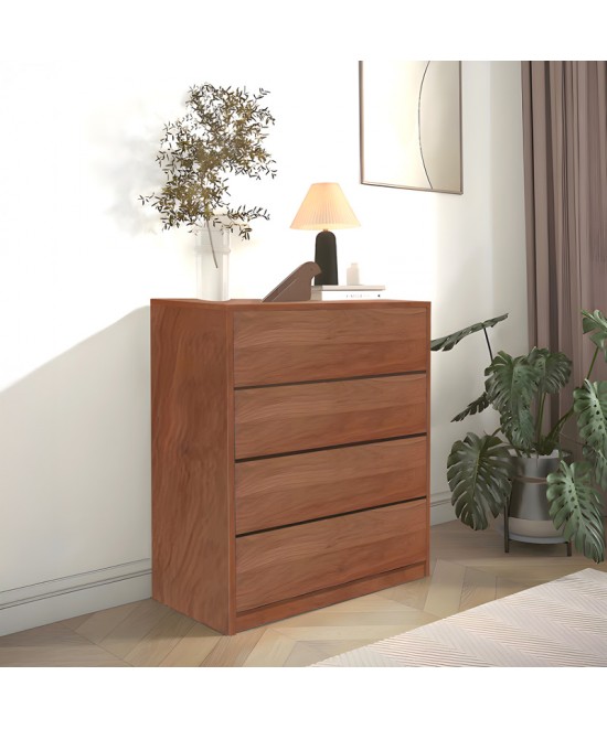 Συρταριέρα Kuanger pakoworld mdf σε καρυδί απόχρωση 80x40x80εκ