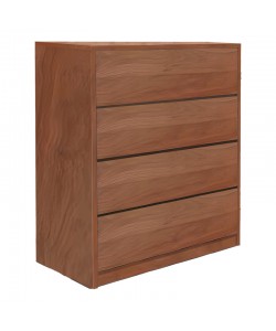 Συρταριέρα Kuanger pakoworld mdf σε καρυδί απόχρωση 80x40x80εκ