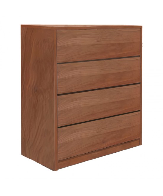 Συρταριέρα Kuanger pakoworld mdf σε καρυδί απόχρωση 80x40x80εκ