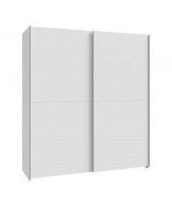 Ντουλάπα ρούχων Noez I pakoworld δίφυλλη με ράφια σε λευκή απόχρωση 170.5x61x190.5εκ