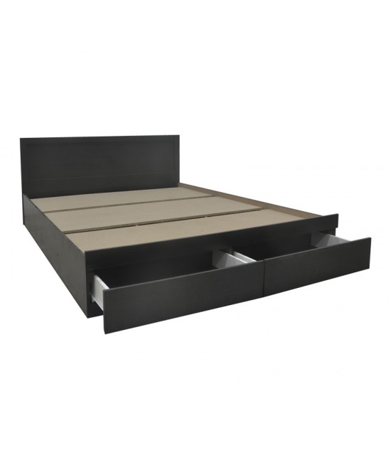 Κρεβάτι Olympus pakoworld με συρτάρι σε wenge απόχρωση 160x200εκ