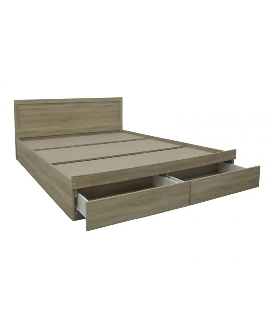 Κρεβάτι Olympus pakoworld με συρτάρι σε φυσική απόχρωση 160x200εκ