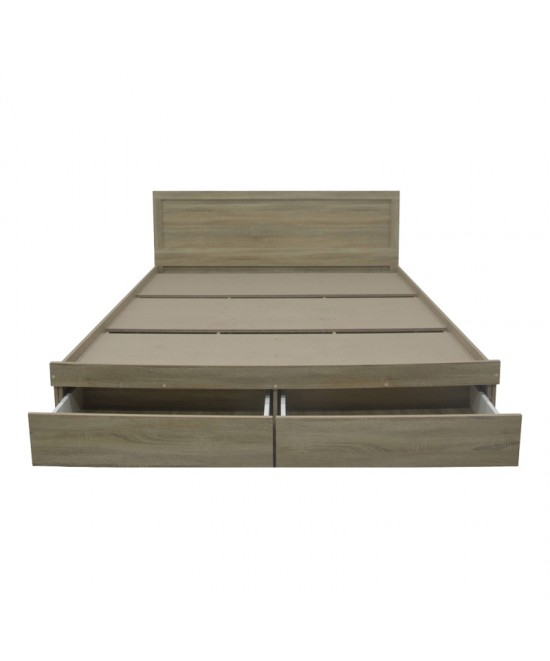Κρεβάτι Olympus pakoworld με συρτάρι σε φυσική απόχρωση 160x200εκ