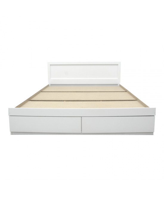 Κρεβάτι Olympus pakoworld με συρτάρι σε λευκή απόχρωση 120x200εκ
