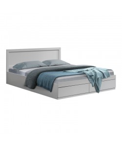 Κρεβάτι Olympus pakoworld με συρτάρι σε λευκή απόχρωση 150x200εκ