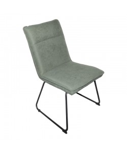 Καρέκλα Essential pakoworld ύφασμα χακί-πόδι μάυρο μεταλλικό 54x59x89εκ