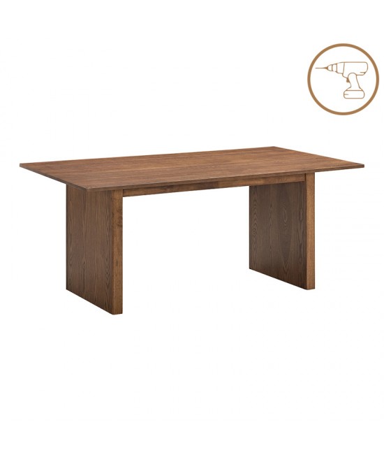 Τραπεζαρία Eleganza-Raudi pakoworld σετ 7τεμ mdf σε καρυδί-εκρού απόχρωση 180x99x75.8εκ Τραπεζαρία Eleganza-Raudi pakoworld σετ 7τεμ mdf σε καρυδί-εκρού απόχρωση 180x99x75.8εκ
