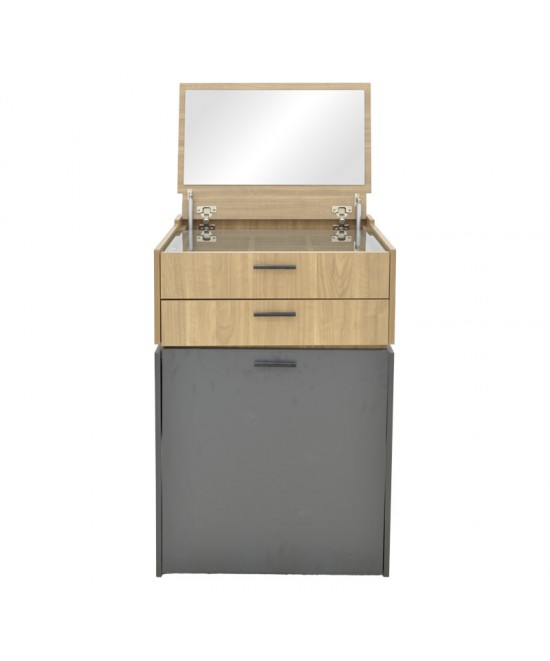 Τουαλέτα κρεβατοκάμαρας Sonlen pakoworld ανθρακί-ανοιχτό καρυδί 60x45x122εκ