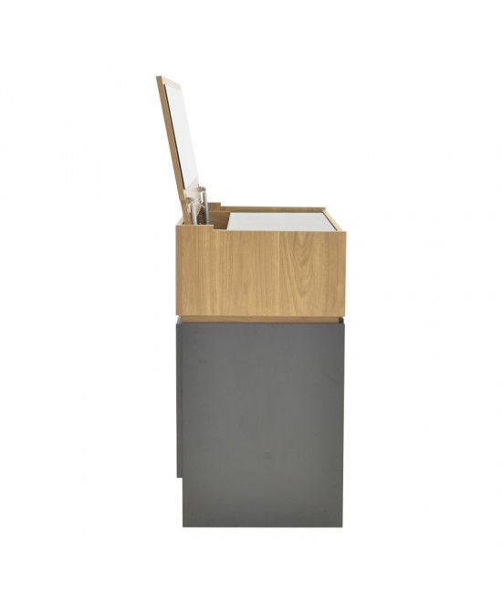 Τουαλέτα κρεβατοκάμαρας Sonlen pakoworld ανθρακί-ανοιχτό καρυδί 60x45x122εκ