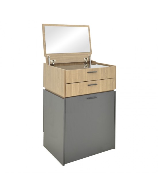 Τουαλέτα κρεβατοκάμαρας Sonlen pakoworld ανθρακί-ανοιχτό καρυδί 60x45x122εκ