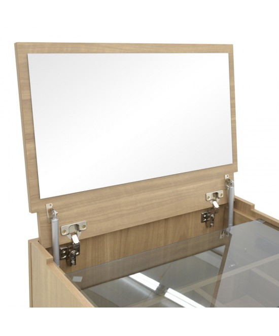 Τουαλέτα κρεβατοκάμαρας Sonlen pakoworld ανθρακί-ανοιχτό καρυδί 60x45x122εκ