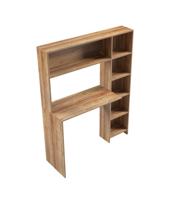 Γραφείο με βιβλιοθήκη Janson pakoworld σε oak απόχρωση 113.2x40x141.8εκ