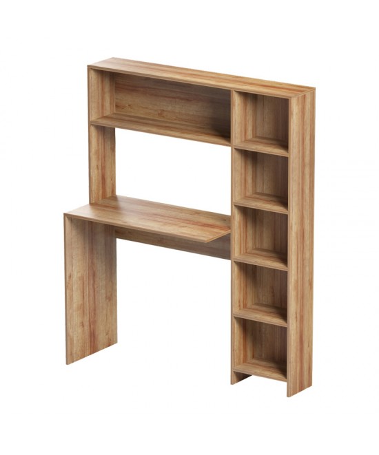 Γραφείο με βιβλιοθήκη Janson pakoworld σε oak απόχρωση 113.2x40x141.8εκ