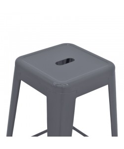 Σκαμπό μπαρ Utopia pakoworld μέταλλο σε ανθρακί απόχρωση 42x42x76εκ